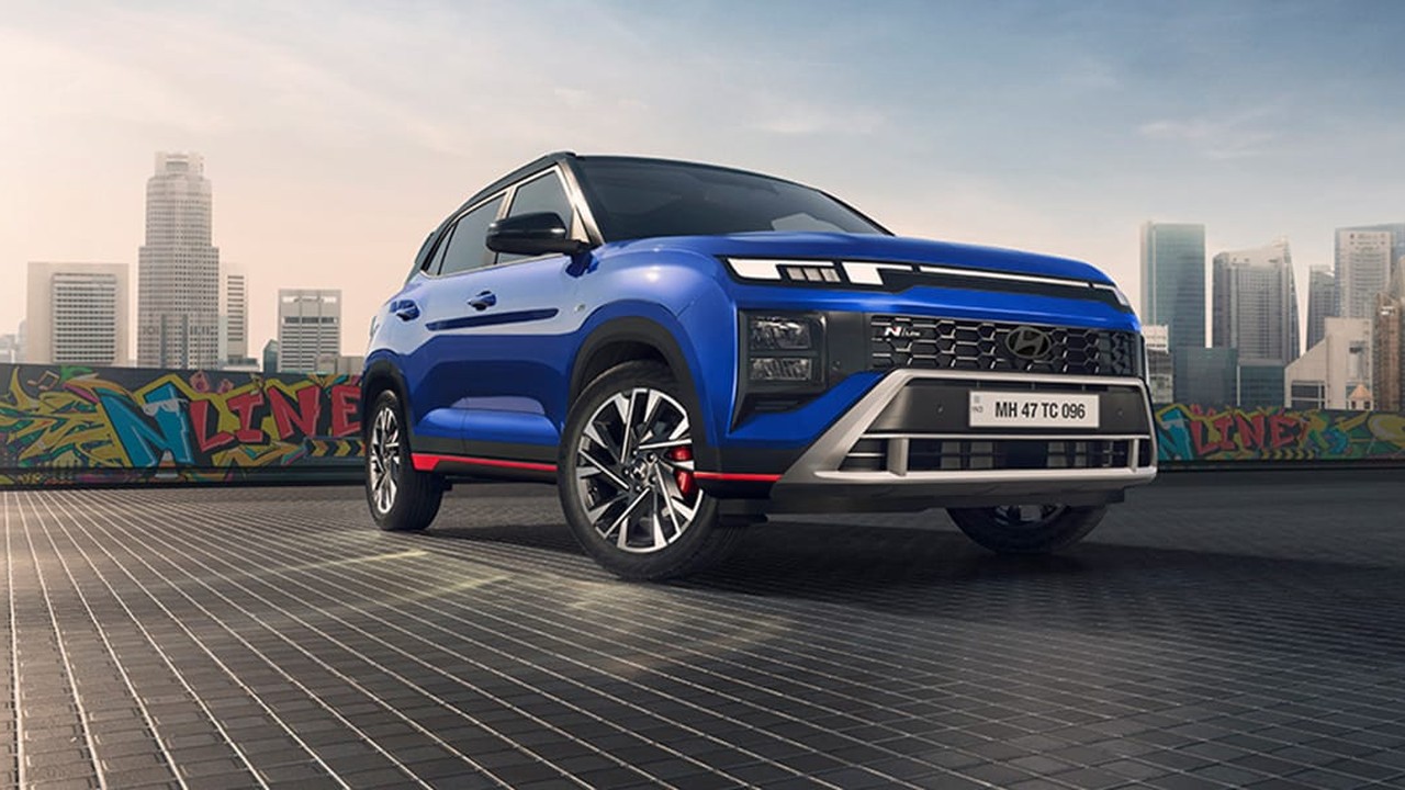 Hyundai Creta N Line का फ्रंट 3/4 व्यू — सितंबर 2026 में Creta 17,657 यूनिट के साथ मिडसाइज़ SUV सेगमेंट में नंबर 1